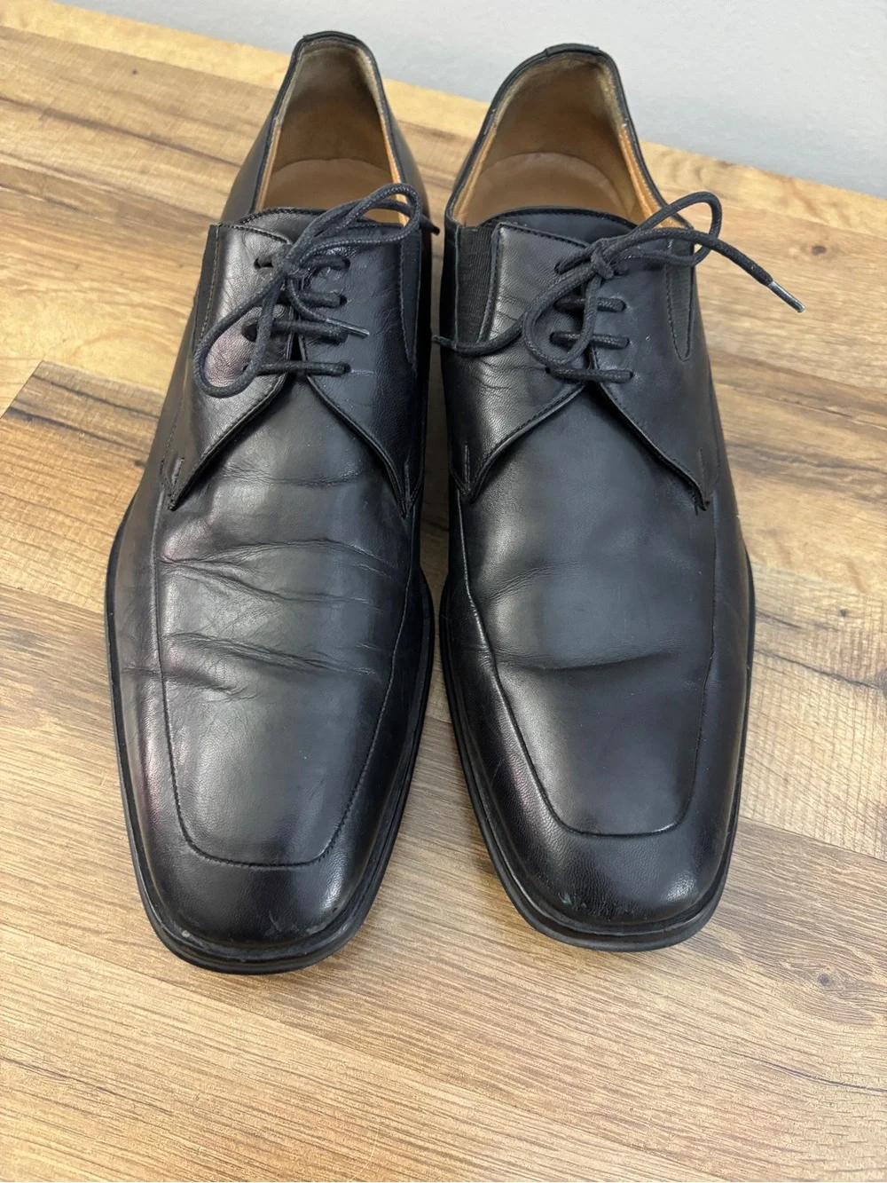 Bruno Magli Bishop Ranuncolo Lace Up Leather Shoes Black Men’s